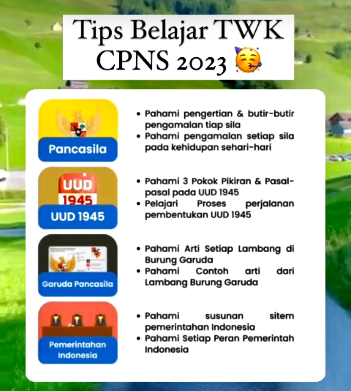 RANGKUMAN MATERI TWK CPNS 2023